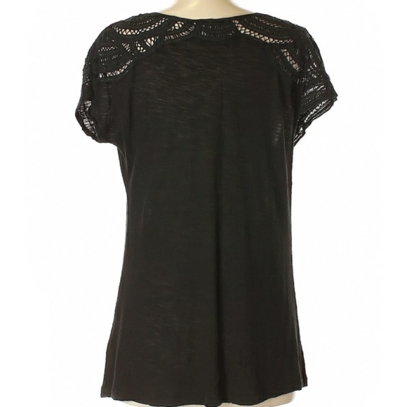 Anthropologie Crochet Sleeve Top - Picture 2 of 6